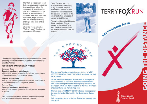 Terry Fox Run - brochure