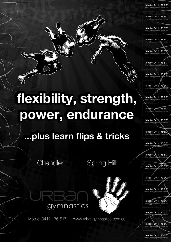 Urban Gymnastics - Poster with tear off tags