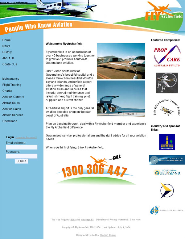 Fly Archerfield - homepage