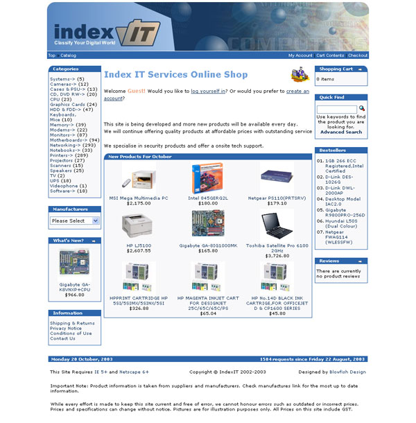 indexit.com.au - Ecommerce Site