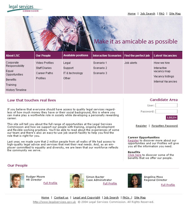 Legal Services Commission - homepage